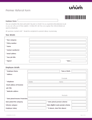 Premier Referral Form