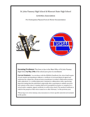 Missouri Pre-Participation Physical Form