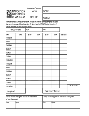 Independent Contractor Invoice