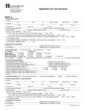 Application for Life Insurance