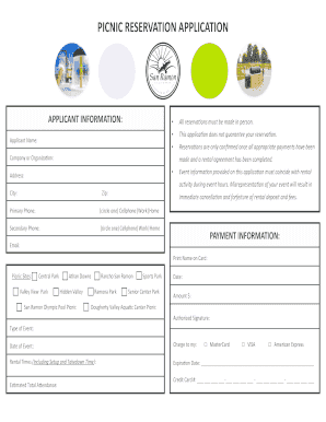Picnic Reservation Application