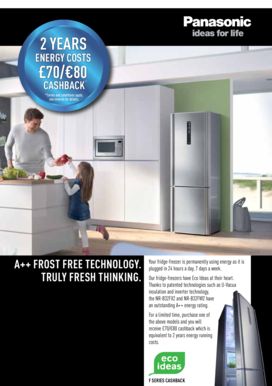 Panasonic Fridge Freezer Energy Cashback Promotion
