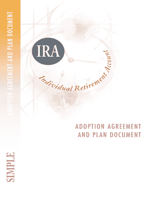 Adoption Agreement and Plan Document for SIMPLE IRA