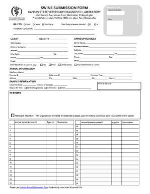 Swine Submission Form
