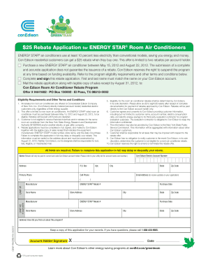 ENERGY STAR Room Air Conditioner Rebate Application