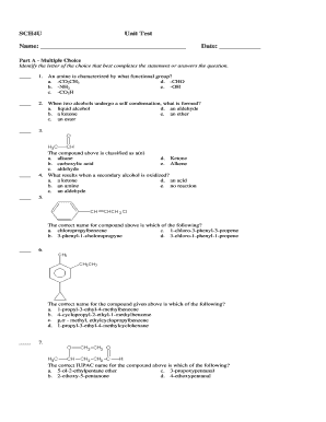 SCH4U Unit Test