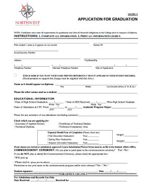 Application for Graduation