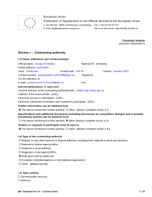 EU Contract Notice for Legal Services