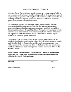 Athletic Code of Conduct