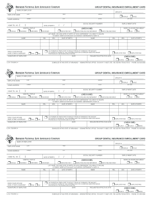 Group Dental Insurance Enrollment Form