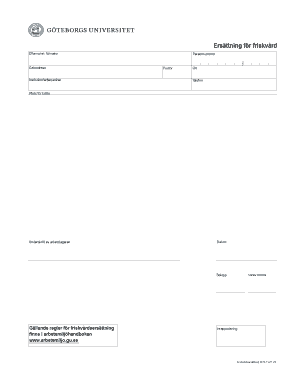 Swedish Health Benefit Reimbursement Form