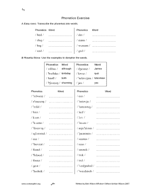 Phonetics Exercise