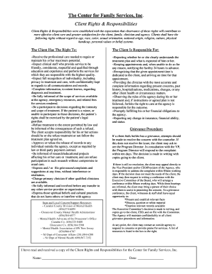 Client Rights & Responsibilities Form