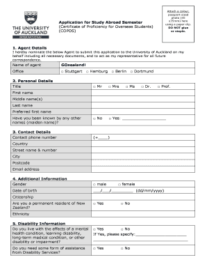 Study Abroad Application Form