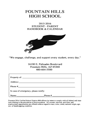 Fountain Hills High School Student Parent Handbook