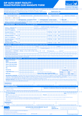 SIP Auto Debit Registration Form