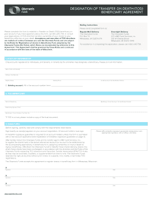Transfer on Death (TOD) Beneficiary Agreement