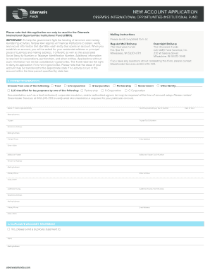 Oberweis International Opportunities Institutional Fund Application