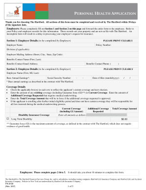 The Hartford Personal Health Application