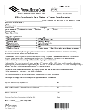 HIPAA Authorization Form