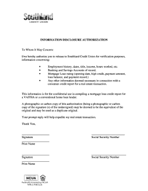 Information Disclosure Authorization