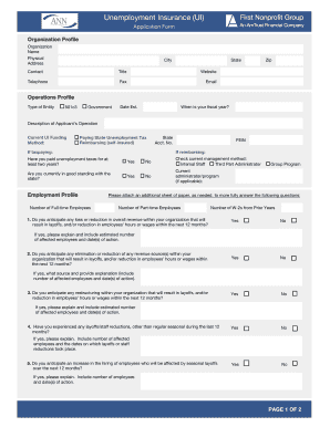 Unemployment Insurance Application Form
