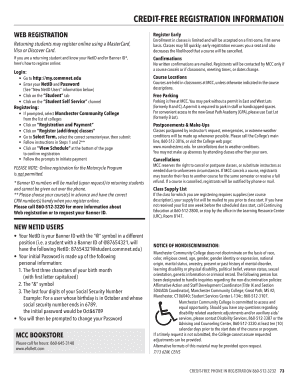 MCC Credit-Free Course Registration Form