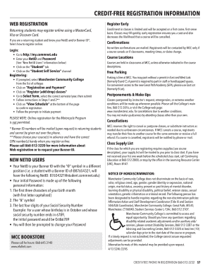 Credit-Free Course Registration Form