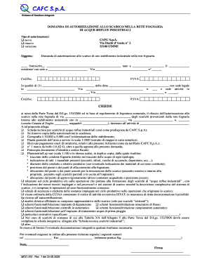 validita autorizzazione allo scarico acque reflue