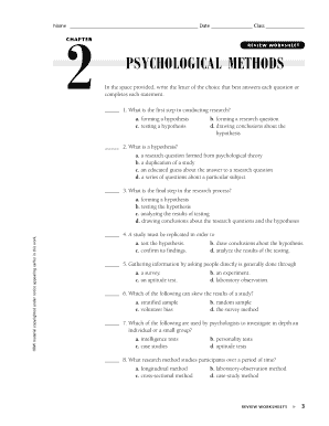 Review What Is Psychology Worksheet Answers - Fill and Sign Printable  Template Online