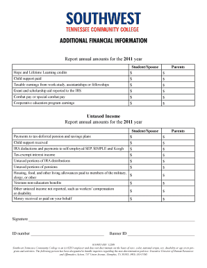 2011 Financial Information Form