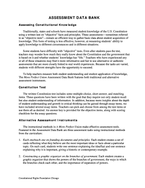 Constitution Test and Assessment Tools