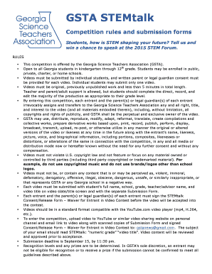 GSTA STEMtalk Video Competition Submission Form