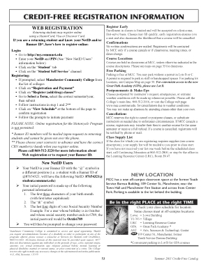 Credit-Free Course Registration Form