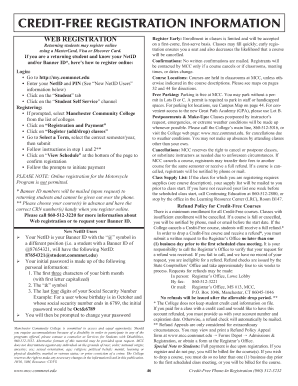 Credit-Free Course Registration Form