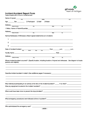 Incident Accident Report Form