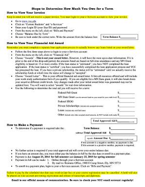 VCC Student Invoice and Payment Guide