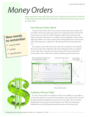 US Money Order Guide and Template