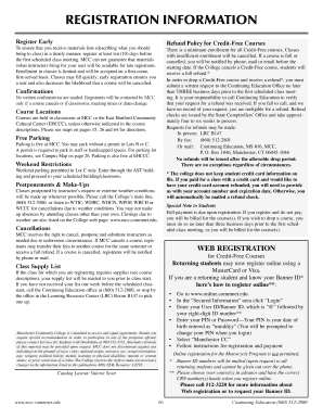 MCC Credit-Free Course Registration Form