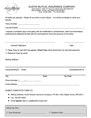Policy Information Request Form