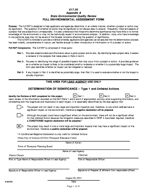 New York Full Environmental Assessment Form
