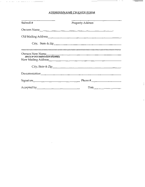 Address/Name Change Form