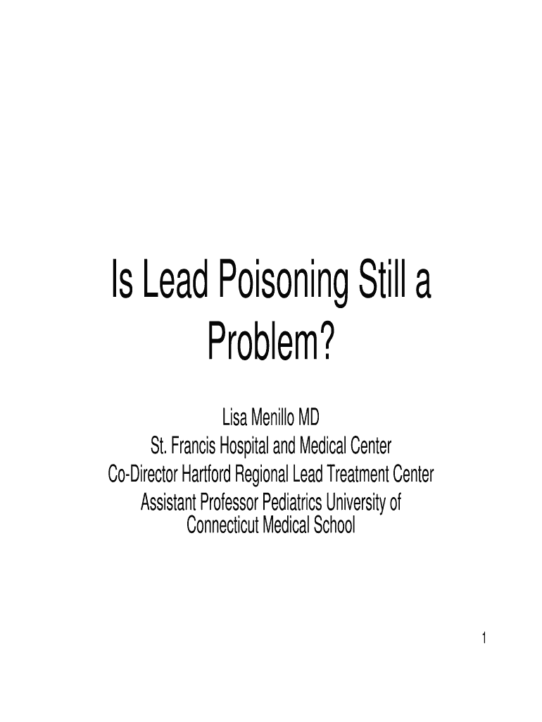 Fillable Online Is Lead Poisoning Still a Fax Email Print pdfFiller