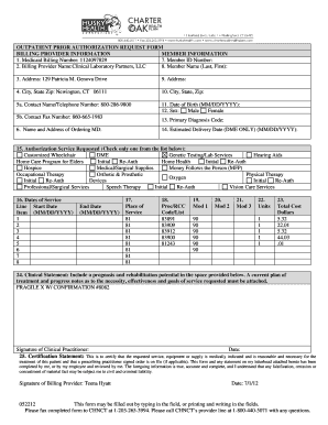 Outpatient Prior Authorization Request Form