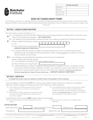 VET Enrolment Form