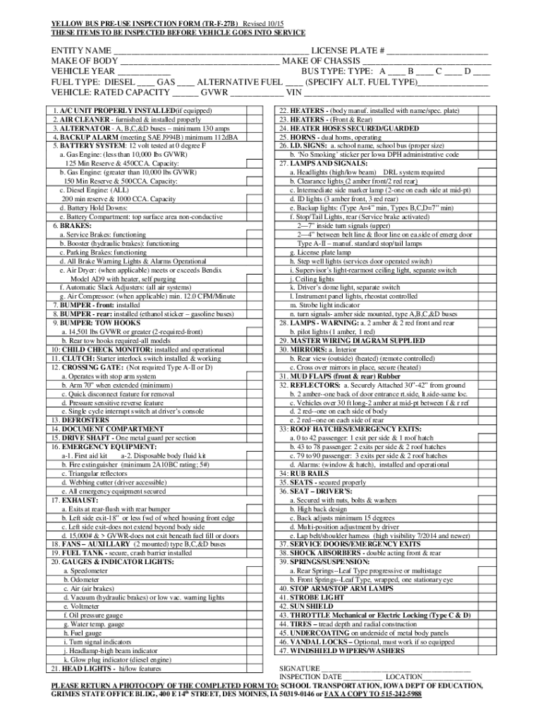 pre trip inspection class a pdf Preview on Page 1