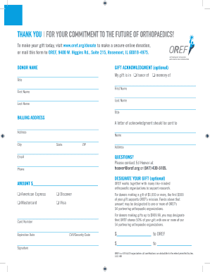 OREF Donation Form