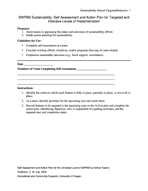 Sustainability Self-Assessment and Action Plan for Schools