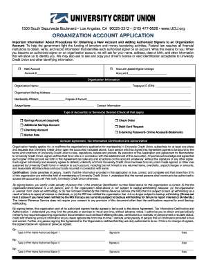 Organization Account Application