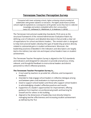 Tennessee Teacher Perception Survey